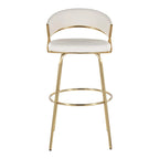Silver Orchid Tatyana 30 Fixed-Height Bar Stool with Metal Legs (Set of 2)