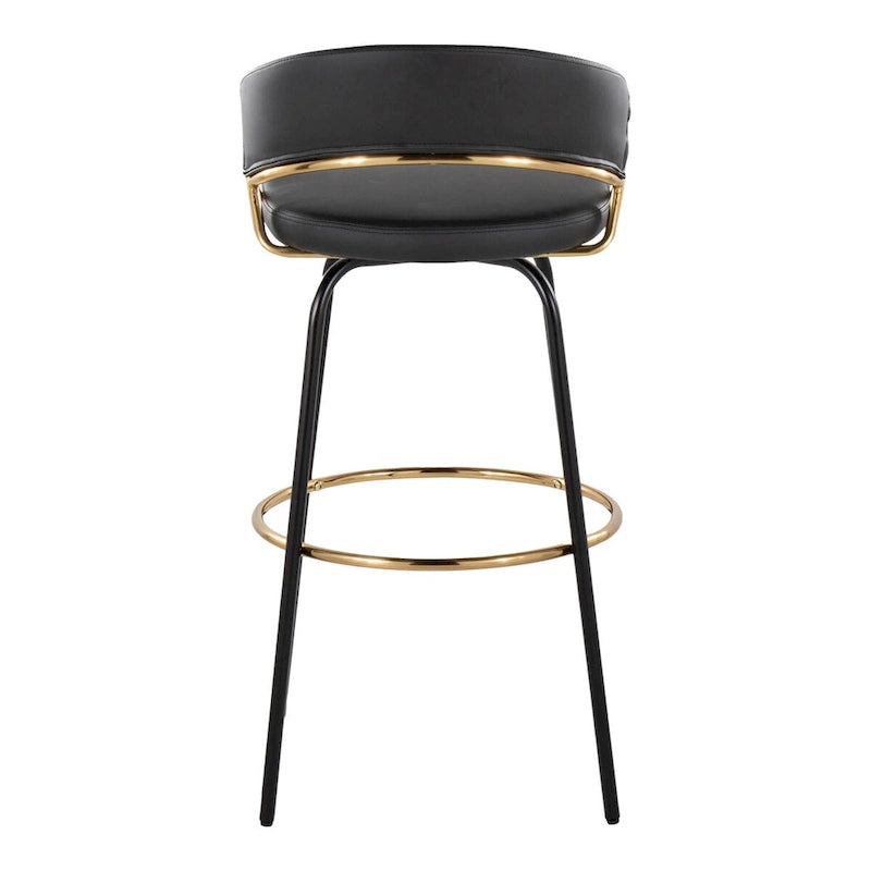 Silver Orchid Tatyana 30 Fixed-Height Bar Stool with Metal Legs (Set of 2)