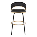 Silver Orchid Tatyana 30 Fixed-Height Bar Stool with Metal Legs (Set of 2)
