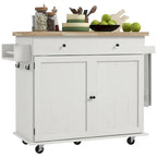 Rolling Kitchen Island with Storage on Wheels with Drawer