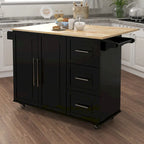 Kitchen Island with Spice Rack
