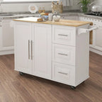 Kitchen Island with Spice Rack