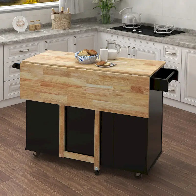 Multi Functional Kitchen Island&Cart/Buffet with Spice Rack and Towel Rack