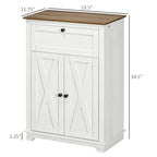 Kitchen Sideboard Storage Cabinet With Double Doors, Drawer, And Adjustable Shelf