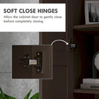 Kitchen Sideboard Storage Cabinet With Double Doors, Drawer, And Adjustable Shelf