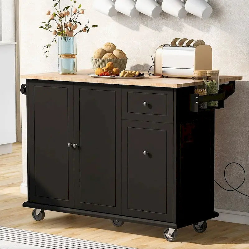 54 Kitchen Island Cart with Wheels