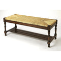 Butler Heritage Wood Bench with Woven Rope Seat