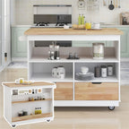 Two-sided Kitchen island Cart on Wheels by 