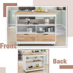Two-sided Kitchen island Cart on Wheels by