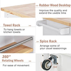 Two-sided Kitchen island Cart on Wheels by