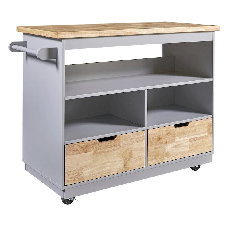 Two-sided Kitchen island Cart on Wheels by