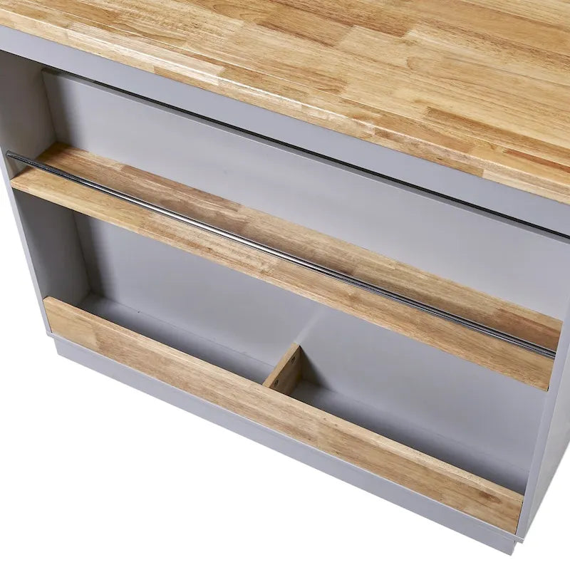 Two-sided Kitchen island Cart on Wheels by