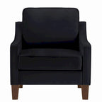 Upholstered Velvet Accent Chair with Wooden Legs