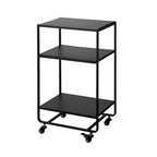 Rolling Utility Cart, Steel, Wheels - L 19.29 x W 14.96 x H 32.09 inches