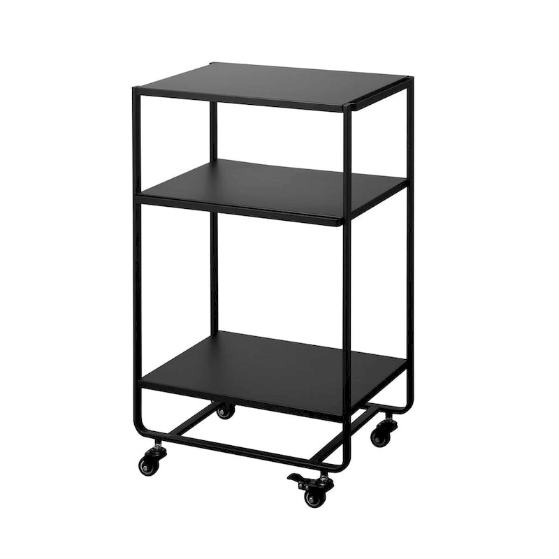 Rolling Utility Cart, Steel, Wheels - L 19.29 x W 14.96 x H 32.09 inches