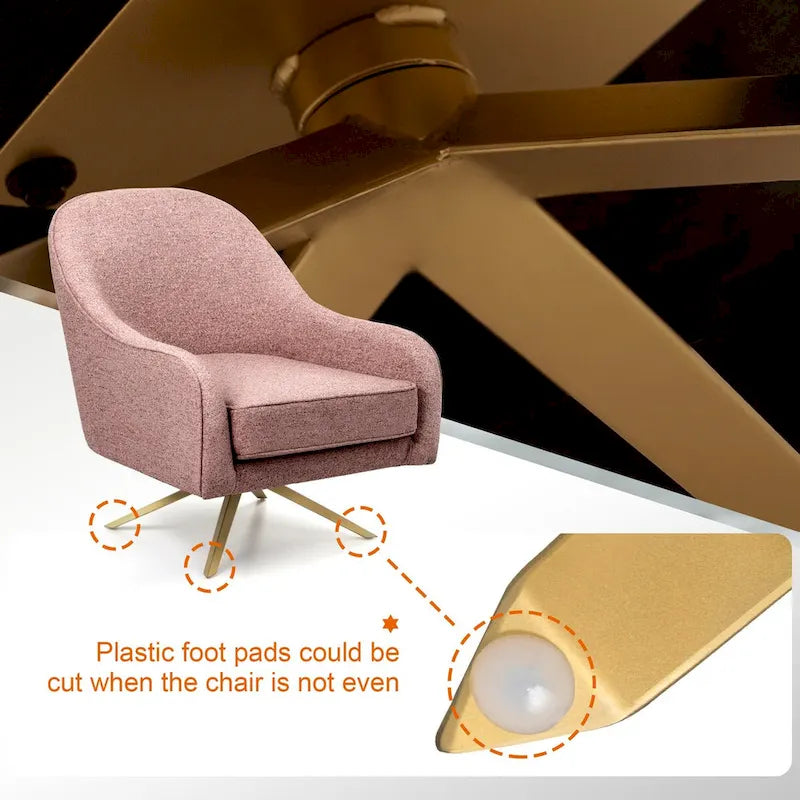 Swivel Club Chair PU Leather Leisure Armchair Upholstered Accent Chair