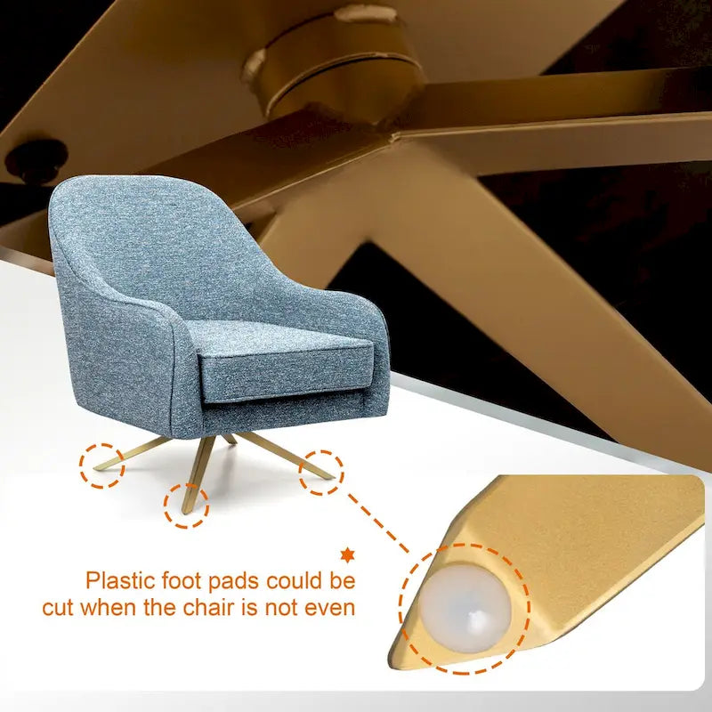 Swivel Club Chair PU Leather Leisure Armchair Upholstered Accent Chair
