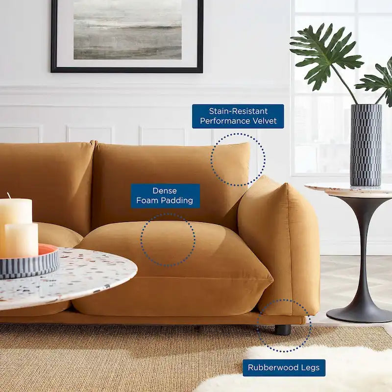 Copious Performance Velvet Sofa