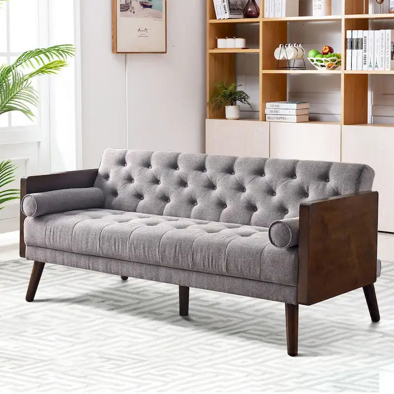 Mid Century Modern Living Room Adjustable Folding Sofa Bed