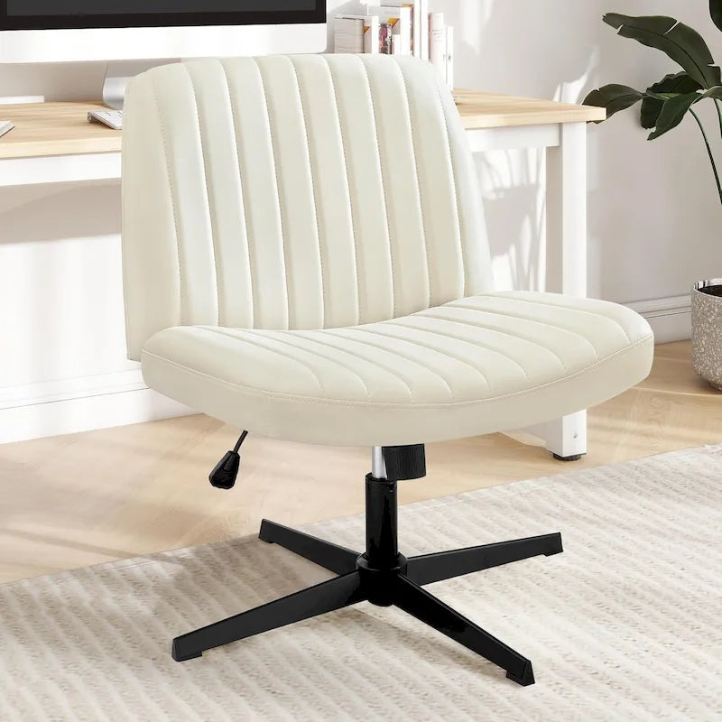 Office Desk Chair - Armless - Swivel with Wheels