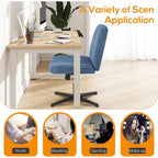 Office Desk Chair - Armless - Swivel with Wheels