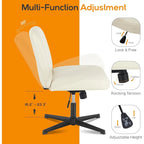 Office Desk Chair - Armless - Swivel with Wheels