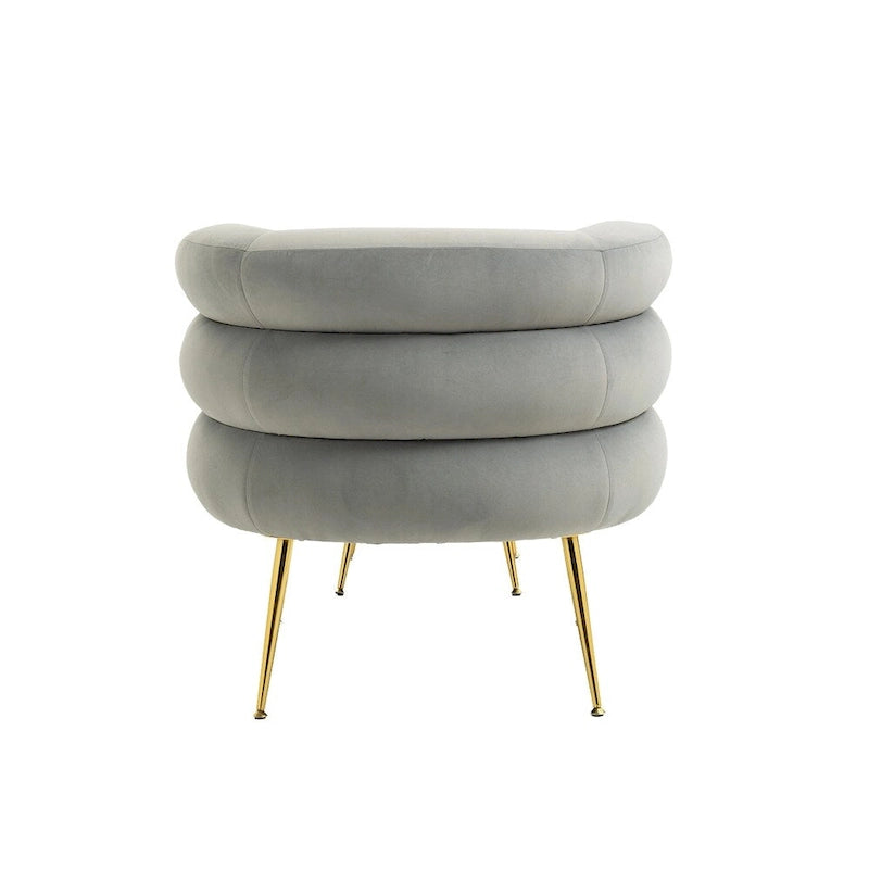Accent Chair Modern Upholstered Armchair Tufted Chair with Metal Frame - 29.13 x 27.95 x 28.35