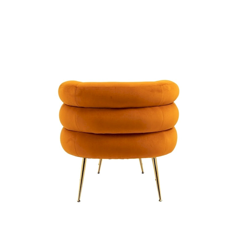 Accent Chair Modern Upholstered Armchair Tufted Chair with Metal Frame - 29.13 x 27.95 x 28.35