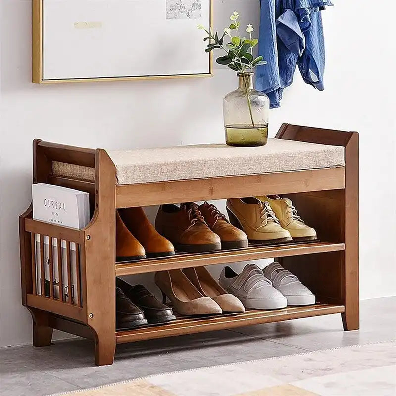 2 Tier Shoe Bench - 31.5D x 11.6W x 19.5H