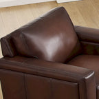 Hydeline Alice Top Grain Leather Armchair With Feather, Memory Foam and Springs
