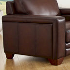 Hydeline Alice Top Grain Leather Armchair With Feather, Memory Foam and Springs