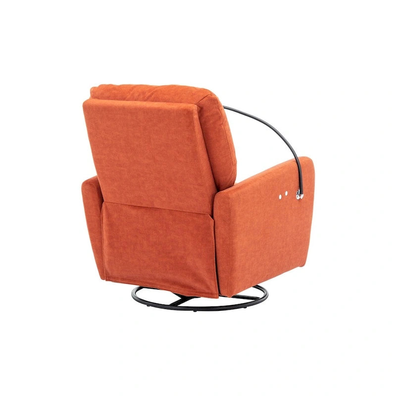 270 Degree Swivel Electric Recliner with a Phone Holder