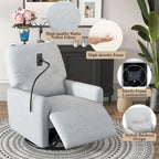 270 Degree Swivel Electric Recliner with a Phone Holder