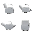 270 Degree Swivel Electric Recliner with a Phone Holder