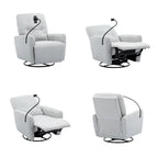 270 Degree Swivel Electric Recliner with a Phone Holder