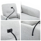 270 Degree Swivel Electric Recliner with a Phone Holder