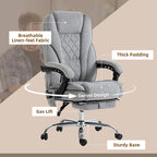 Massage Office Chair with 6 Vibration Points, Heated Reclining Computer Chair,Swivel Chair with Adjustable Height and Footrest