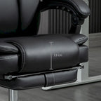 Massage Office Chair with 6 Vibration Points, Heated Reclining Computer Chair,Swivel Chair with Adjustable Height and Footrest