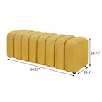 DelSur Channel Tufted Accent Bench