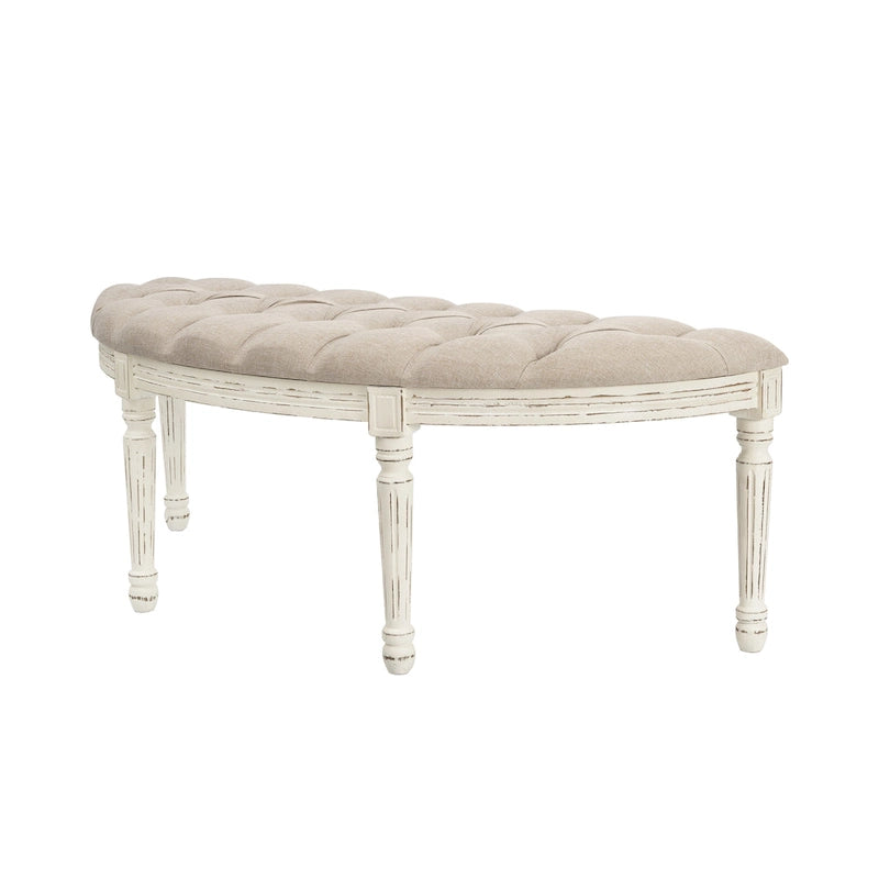 Linen Upholstered Bench