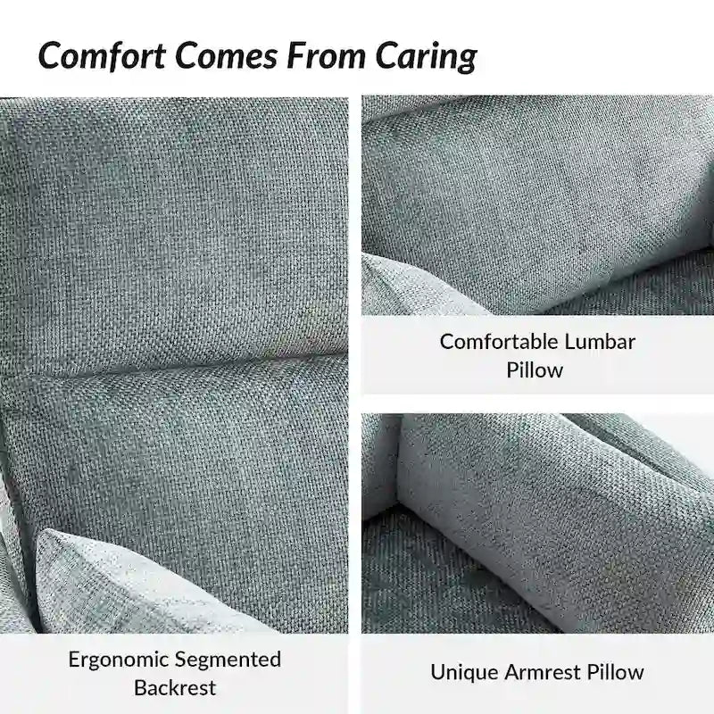 Barry Modern 38 Power Rocking Swivel Nursery Recliner with USB Ports Set of 2 by HULALA HOME