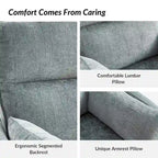 Barry Modern 38 Power Rocking Swivel Nursery Recliner with USB Ports Set of 2 by HULALA HOME