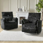 Barry Modern 38 Power Rocking Swivel Nursery Recliner with USB Ports Set of 2 by HULALA HOME