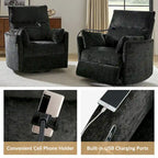 Barry Modern 38 Power Rocking Swivel Nursery Recliner with USB Ports Set of 2 by HULALA HOME