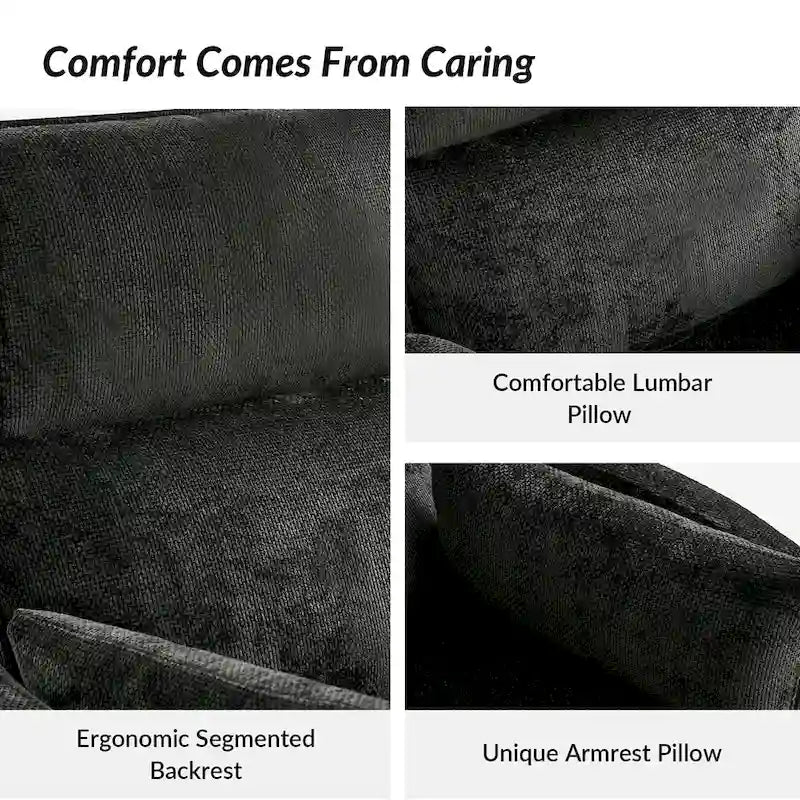 Barry Modern 38 Power Rocking Swivel Nursery Recliner with USB Ports Set of 2 by HULALA HOME