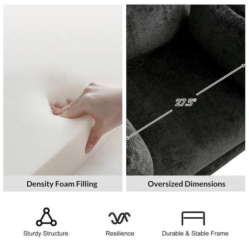 Barry Modern 38 Power Rocking Swivel Nursery Recliner with USB Ports Set of 2 by HULALA HOME