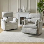 Barry Modern 38 Power Rocking Swivel Nursery Recliner with USB Ports Set of 2 by HULALA HOME