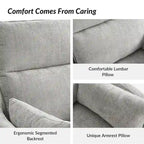 Barry Modern 38 Power Rocking Swivel Nursery Recliner with USB Ports Set of 2 by HULALA HOME