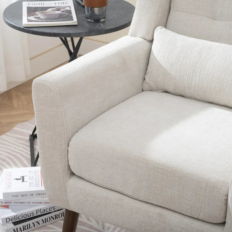 Modern Accent Chair Upholstered Foam Filled Living Room Chairs Comfy Reading Chair