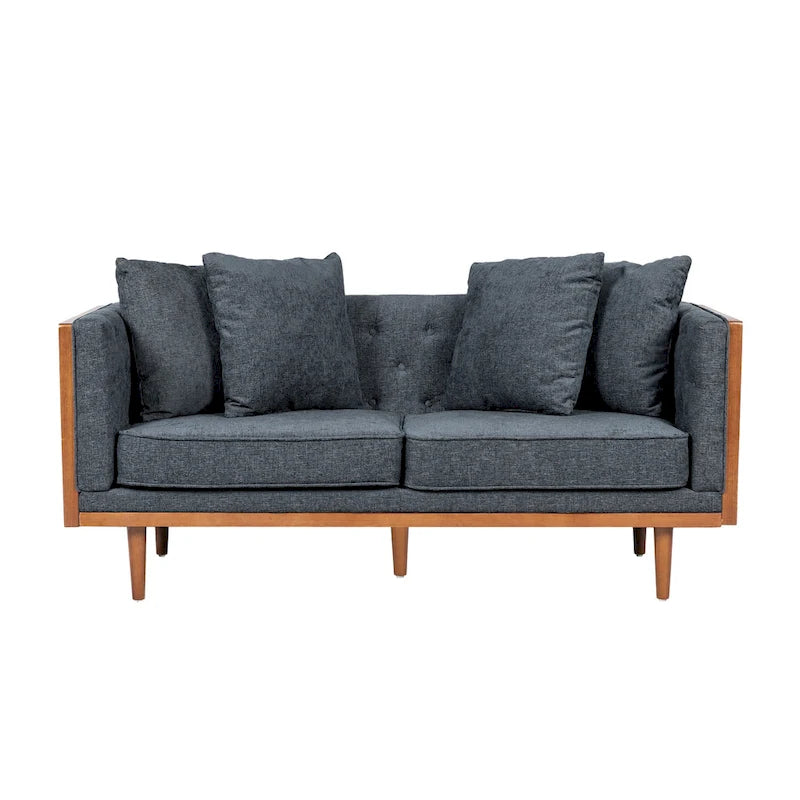 Borah Tufted Loveseat with Accent Pillows by Christopher Knight Home